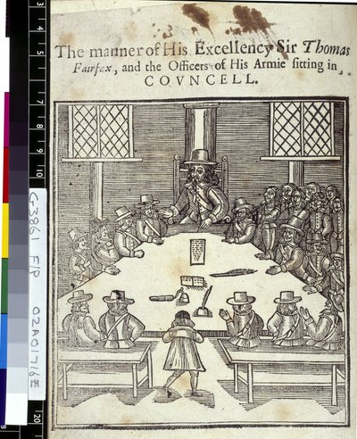 Sir Thomas Fairfax (1612-71) und der Generalrat der parlamentarischen Armee von English School
