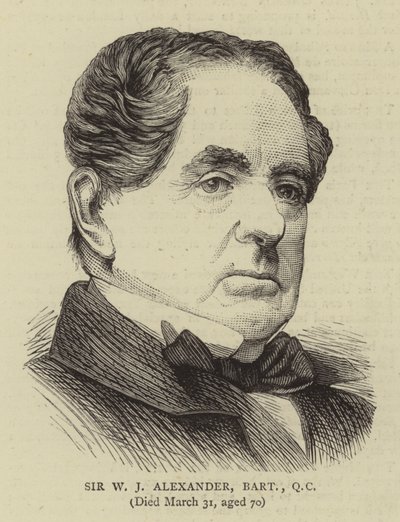 Sir W J Alexander, Baronet, QC (Stich) von English School