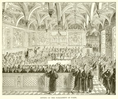 Sitzung des Parlaments von Paris von English School