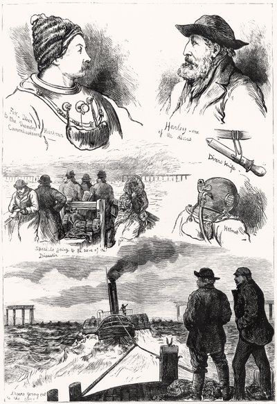 Skizzen der Tay-Brücken-Katastrophe von English School