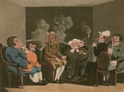 Raucherzimmer; Karikatur von English School