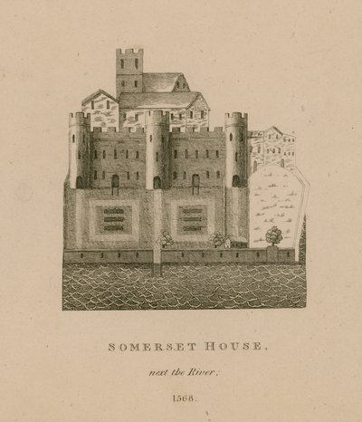 Somerset House am Fluss, 1568 von English School
