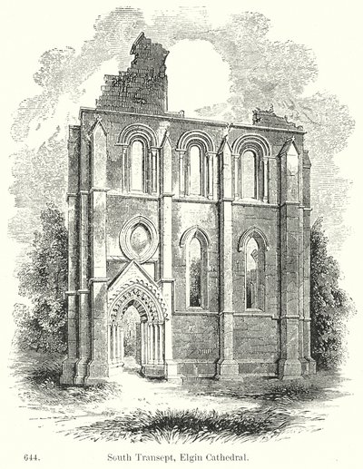 Südliches Querschiff, Elgin-Kathedrale von English School