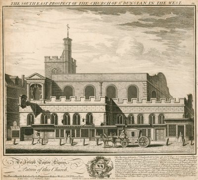 Südostansicht der Kirche St Dunstan im Westen von English School