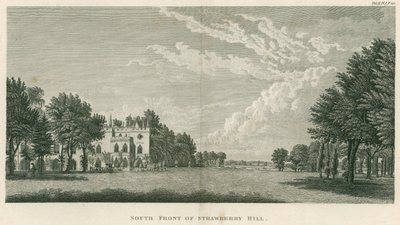 Südfassade von Strawberry Hill, Twickenham, London von English School