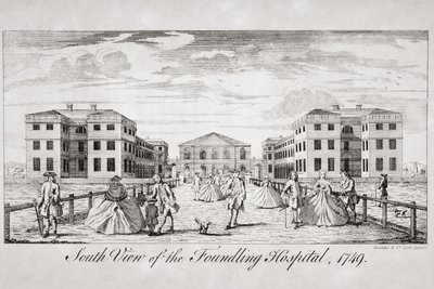 Südansicht des Findelhauses, London, 1749 von English School