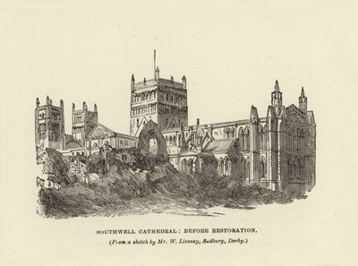 Southwell Kathedrale, vor der Restaurierung von English School