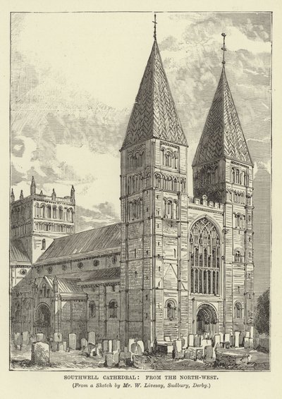 Southwell Kathedrale, von Nordwesten von English School