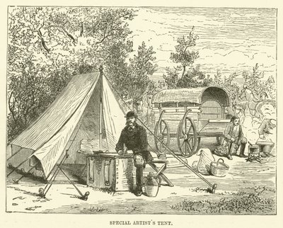 Zelt des Sonderkünstlers (Gravur) von English School