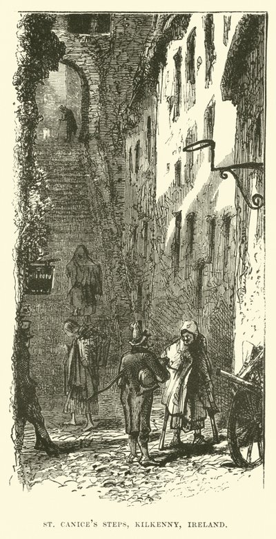 St Canices Stufen, Kilkenny, Irland von English School