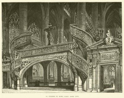 St Etienne du Mont, Paris, Lettner (Gravur) von English School