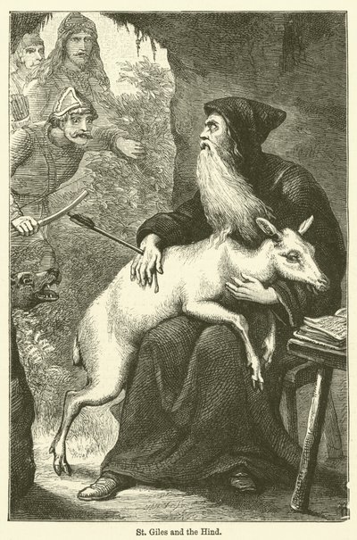 St. Giles und die Hirschkuh von English School