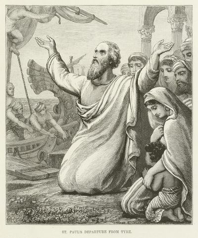 Die Abreise des Heiligen Paulus aus Tyrus von English School