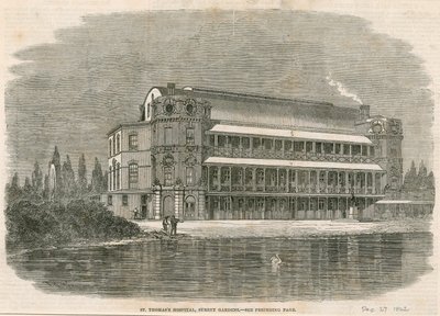 St. Thomas Krankenhaus, Surrey Gardens, London von English School