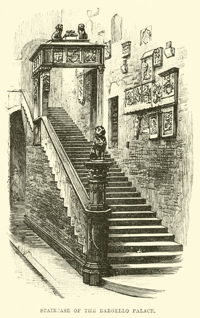 Treppe des Bargello-Palastes von English School
