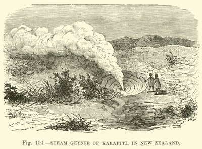 Dampfgeysir von Karapiti, in Neuseeland von English School