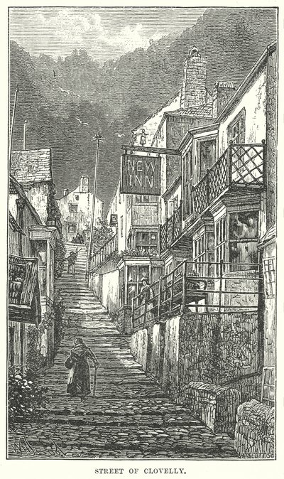 Straße von Clovelly von English School