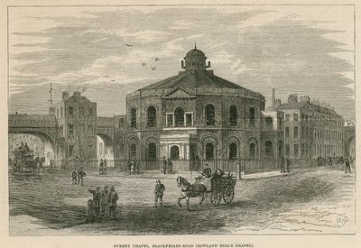 Surrey Chapel, Blackfriars Road, Southwark (Rowland Hills Kapelle) von English School