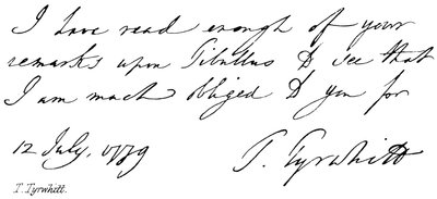 T. Tyrwhitt von English School