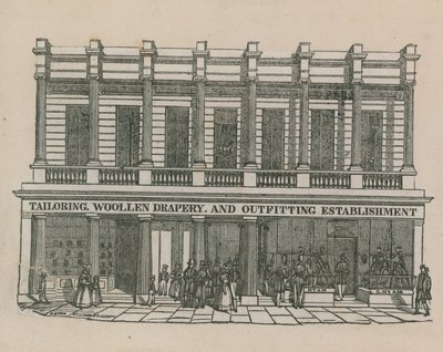 Schneiderei, Wolltuch- und Ausstattungsbetrieb von English School