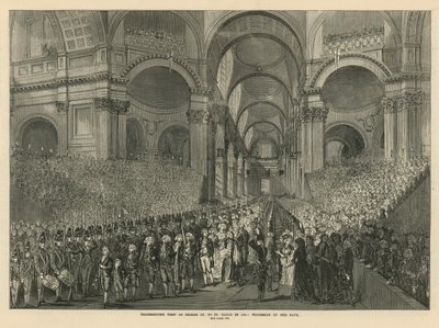 Dankesbesuch von König George III. in der St. Pauls Kathedrale von English School