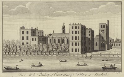Der Palast des Erzbischofs von Canterbury in Lambeth von English School