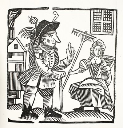 Die Anklage und Verurteilung von Sir John Barleycorn, Knt., Illustration aus Chap-books des achtzehnten Jahrhunderts von John Ashton, veröffentlicht 1882 von English School