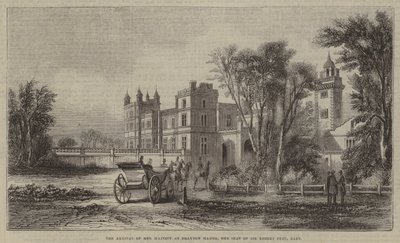 Die Ankunft Ihrer Majestät in Drayton Manor, dem Sitz von Sir Robert Peel, Baronet von English School