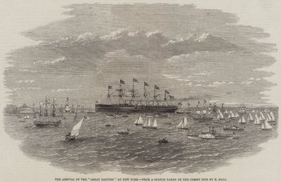 Die Ankunft der "Great Eastern" in New York (Gravur) von English School