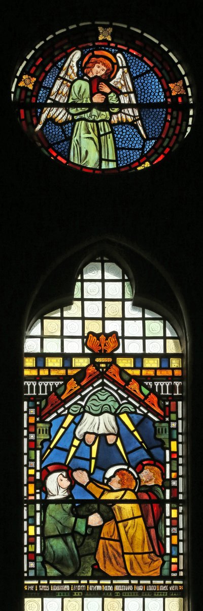 Die Himmelfahrt mit der Jungfrau Maria, St. Peter und St. Johannes von English School