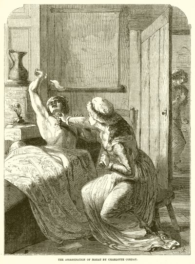 Die Ermordung von Marat durch Charlotte Corday von English School