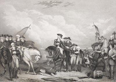 Die Schlacht von Trenton, 26. Dezember 1776, aus 