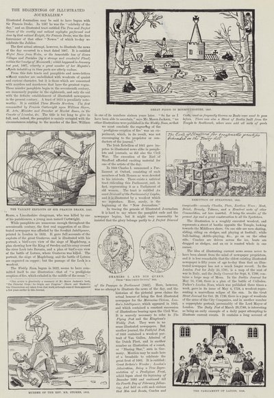 Die Anfänge des illustrierten Journalismus (Gravur) von English School