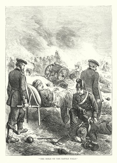 Die Bibel auf dem Schlachtfeld (Stich) von English School