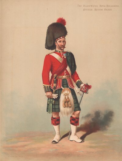 The Black Watch, Royal Highlanders, Offizier, Paradeuniform von English School