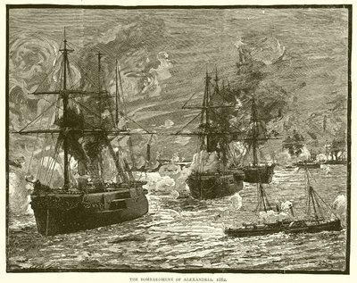 Die Bombardierung von Alexandria, 1882 von English School