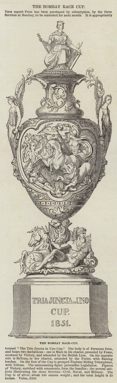 Der Bombay-Rennpokal (Gravur) von English School