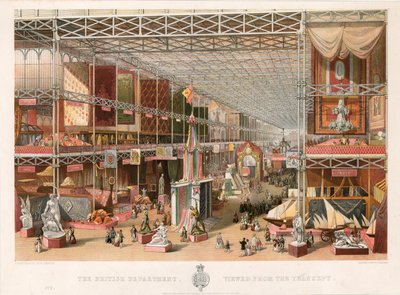 Die Britische Abteilung, Blick vom Transept, Große Ausstellung, 1851 von English School
