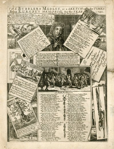 Das Bubblers Medley oder eine Skizze der Zeiten, Europas Denkmal für das Jahr 1720 von English School