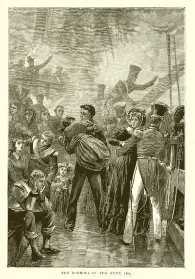 Die Verbrennung der Kent, 1825 von English School