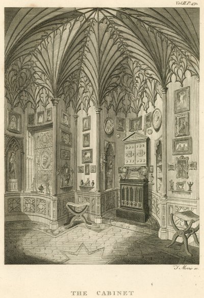 Das Kabinett in Strawberry Hill, Twickenham, London von English School