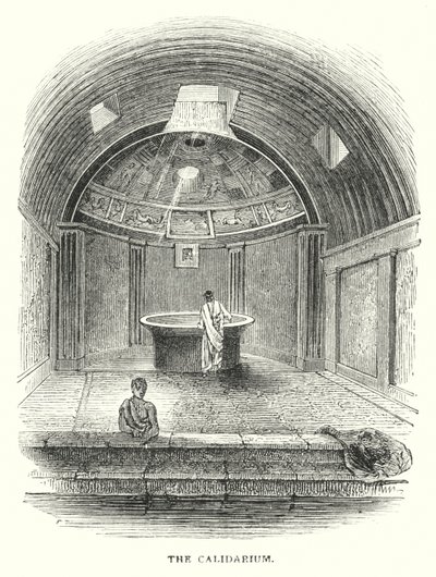 Das Calidarium (Stich) von English School
