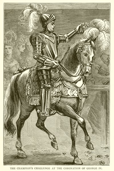 Die Herausforderung des Champions bei der Krönung von George IV von English School