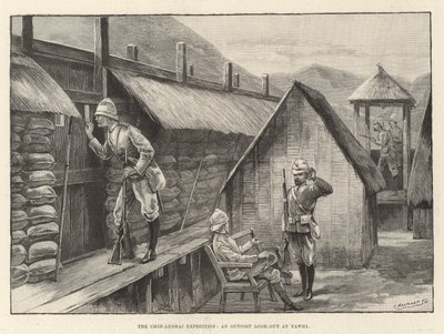 Die Chin-Lushai-Expedition, ein Vorposten bei Yawhi von English School