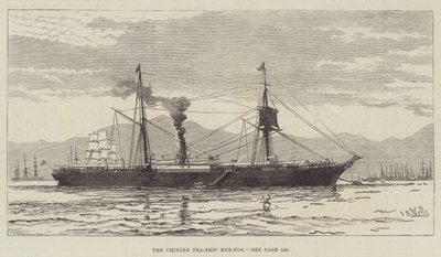 Das chinesische Teeschiff Mee-Foo (Gravur) von English School
