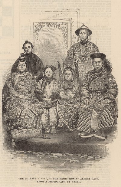 Die chinesische Familie in der Ausstellung am Albert Gate von English School