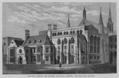 Die Stadtbibliothek und das Museum, Guildhall, London von English School