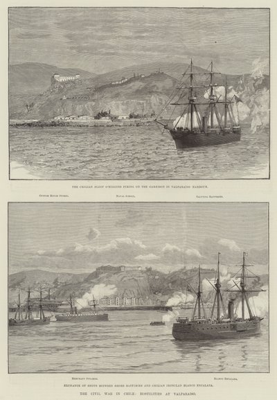 Der Bürgerkrieg in Chile, Feindseligkeiten in Valparaiso von English School