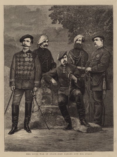 Der Bürgerkrieg in Spanien, Don Carlos und sein Stab von English School