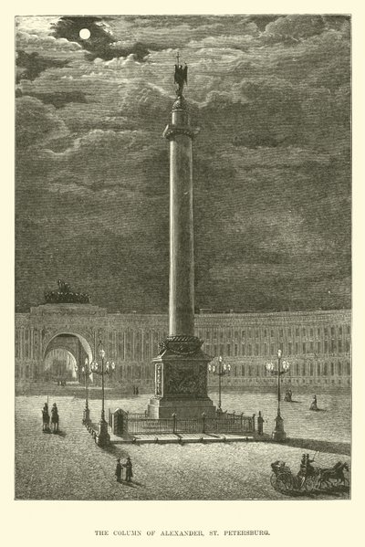 Die Alexandersäule, St. Petersburg von English School